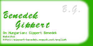 benedek gippert business card